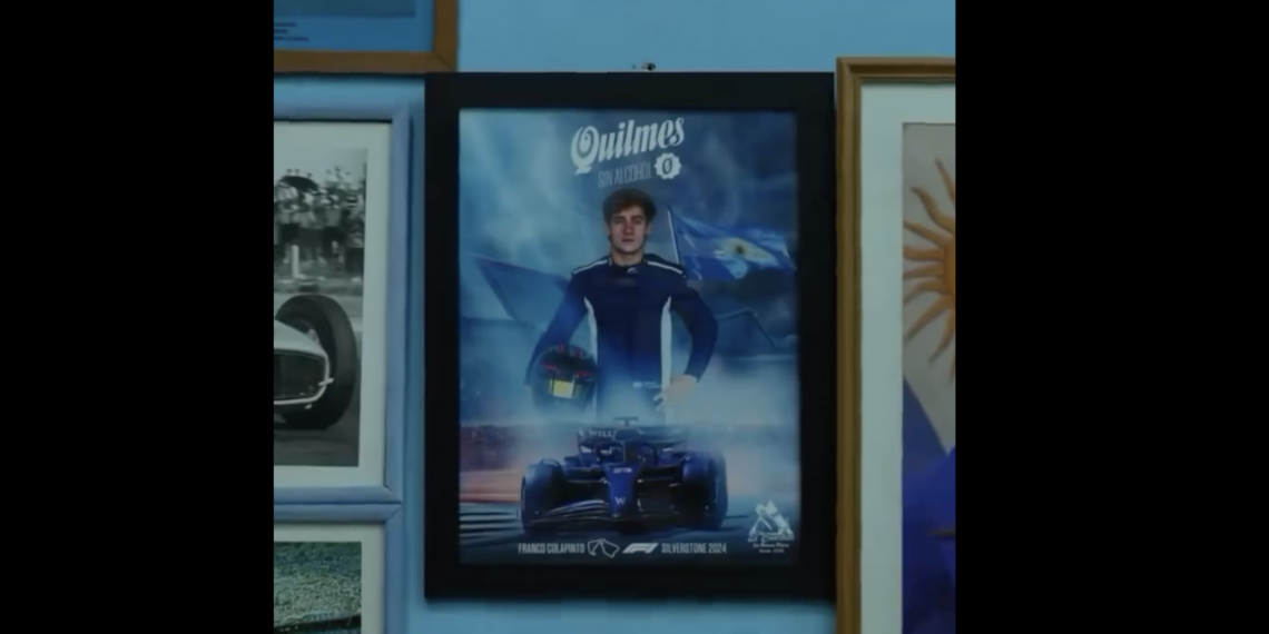 Colapinto y El Cuartito en una acción de Quilmes